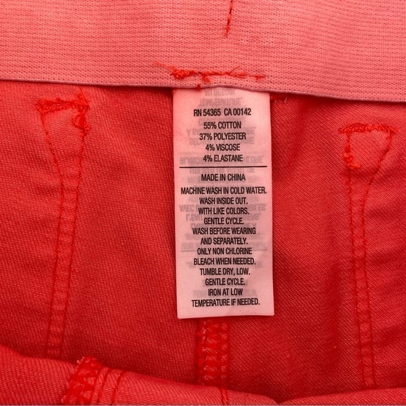 NWT Coral Pink Cropped Denim Bermuda Short Capri Pant - Picture 8 of 8